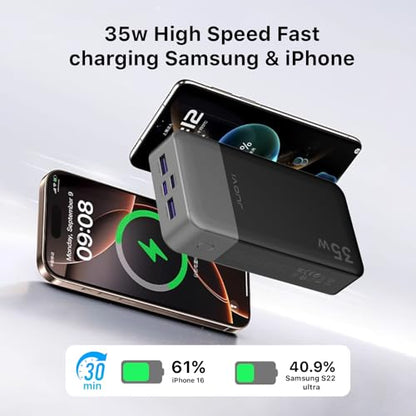 JUOVI Power Bank 35W 10000mAh Portable Charger Fast Charging - color: Green