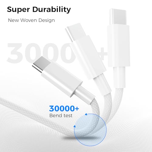 USB C to USB C Cable 6FT 2-Pack, Apple MFi Certified Braided Charging Cord - size: 6FT