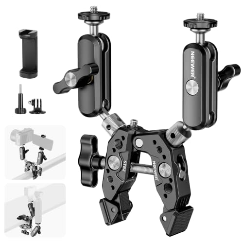 NEEWER Heavy Duty Super Clamp with Two 360° Dual Ball Head Magic Arms - style: ST89