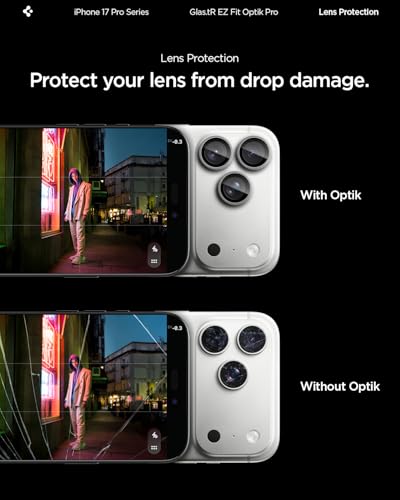 Spigen Camera Lens Protector for iPhone 17 Pro Max / 17 Pro - Gray - color: Gray