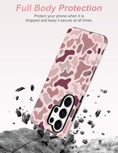 Magnetic Camo Phone Case for Samsung Galaxy A16 5G, Pink | Compatible with MagSafe, Cute Cool Camouflage Aesthetic, TPU and PC Shockproof Protective Phone Cover for Women Girls - color: Pink Camo