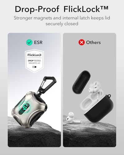 ESR for AirPods Pro 3 Case (2025), Compatible with MagSafe, Titanium - color: Titanium, size: AirPods Pro 3 Case