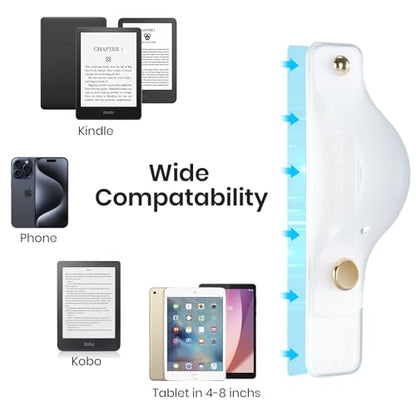CoBak Hand Strap Holder for Kindle/Tablet - Lightweight TPU - color: Clear White