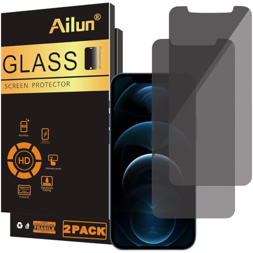 Ailun 2 Pack Privacy Screen Protector for iPhone 12 Pro Max 2020 - size: 12 Pro Max 6.7 inches