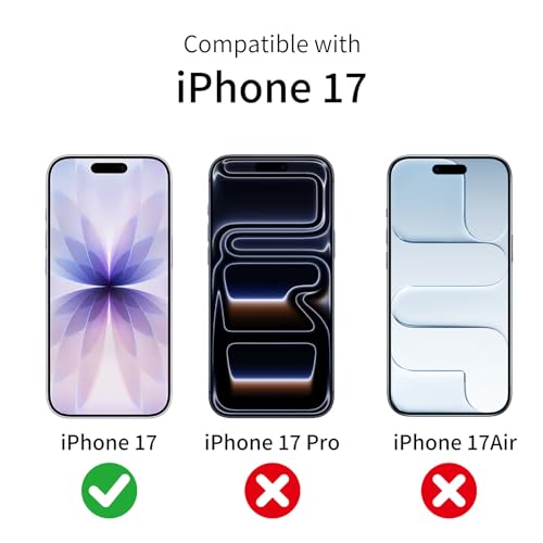 2 Pack Privacy Screen Protector for iPhone 17 with 2 Pack Camera Lens Protector, 9H Hardness Double Shatterproof Anti-Spy Tempered Glass Film, Easy Installation - size: iPhone 17