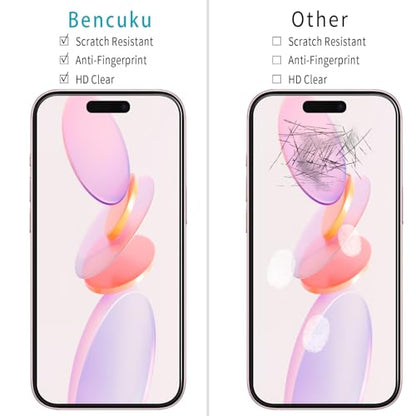2+2 Pack Screen Protector for iPhone 15 6.1 inch Tempered Glass - size: (Standard)iPhone 15 6.1 Inch