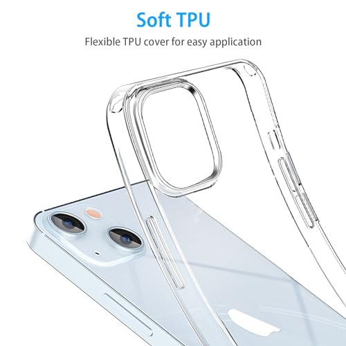 JJGoo Compatible with iPhone 15 Plus Case, Clear | Soft TPU Transparent Phone Cover, Shockproof Slim Bumper Protective Case - color: Clear
