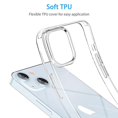 JJGoo Compatible with iPhone 15 Case Clear, Soft Clear TPU Phone Cases, Shockproof Transparent Bumper Cover Slim Thin Phone Case - color: Clear