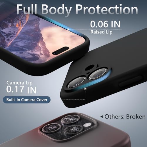 FireNova Magnetic for iPhone 17 Case, Compatible with MagSafe, [Integrated Silicone Camera Control Button] [Camera Protection] Anti-Scratch Microfiber Lining Phone Case, 6.3", Black - color: Black, size: Iphone 17