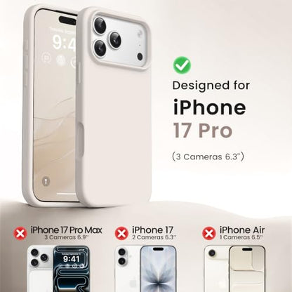 GONEZ Magnetic for iPhone 17 Pro Case, Silicone Cover Stone - color: A-Stone, size: Iphone 17 Pro