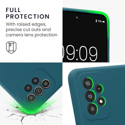 kwmobile Case Compatible with Samsung Galaxy A52 / A52 5G / A52s 5G Case - Slim TPU Silicone Phone Cover - Soft Touch Finish - Teal Matte - color: teal matte, size: Galaxy A52 / A52 5G / A52s 5G