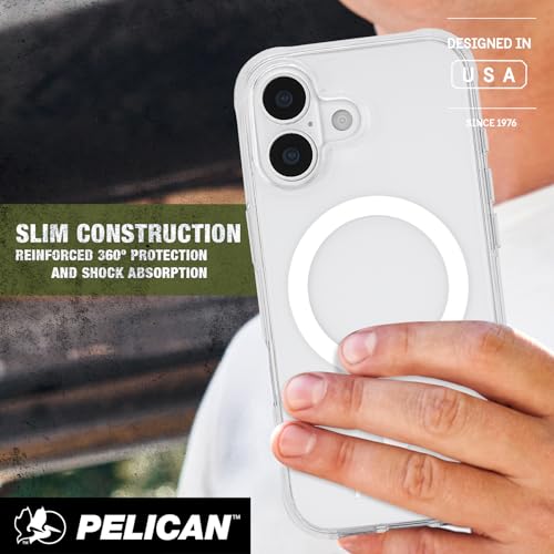 Pelican Ranger iPhone 17 Case - MagSafe Phone Case - Clear | Rugged Magnetic Phone Case w/14ft Military-Grade Drop Protection - Anti-Scratch, Heavy Duty Phone Cover for iPhone 17 - color: Clear, style: iPhone 17