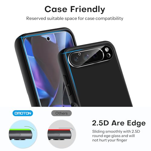 OMOTON 3+2 Pack for Google Pixel 9 Pro XL Screen Protector 6.8 Inch - size: Pixel 9 Pro XL - 6.8 Inch