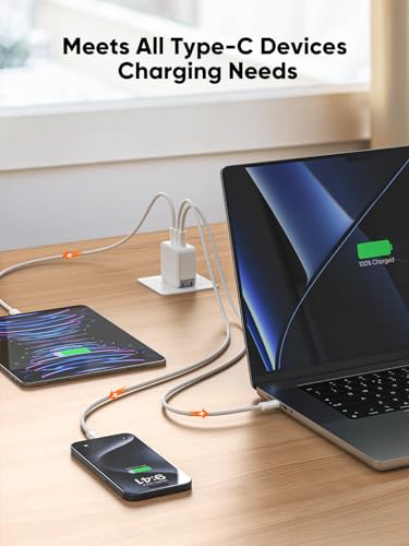 CableCreation USB C to C Super Fast Charging Cable 240W Woven 3.3FT 140W - color: White, size: 3.3FT, style: 240W