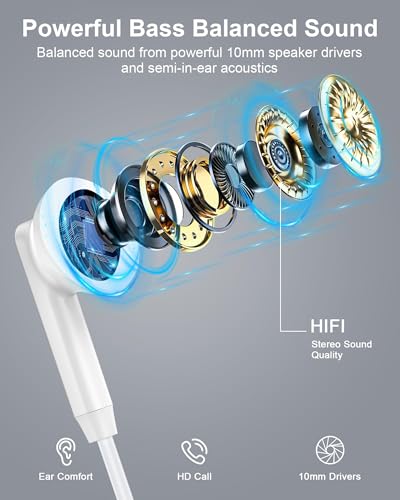 Earbuds Wired for iPhone 18 17e 17 Pro Max 17Pro Air Pods 16e 16 Plus USB C