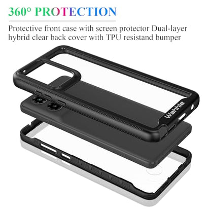 Compatible with Moto G Stylus 5G 2024 Case, Built in Screen Protector Full Body Shockproof Slim Fit Bumper Protective Phone Cover for Motorola G Stylus 5G 2024 Men Women-Black/Clear - size: Moto G Stylus 5G 2024 Case
