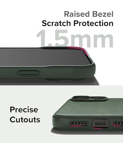 Ringke Onyx for iPhone 15 Pro Case, [Compatible with MagSafe] Oil & Dirt Resistant, Individual Lens Covers for Cameras, Non-Slip Enhanced Grip Lightweight Cover - Magnetic Dark Green | Compatible with MagSafe, Anti-Fingerprint, Slim & Lightweight, Full-Co