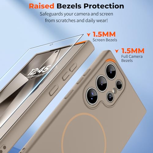 zapica Magnetic for Samsung Galaxy S24 Ultra Case, Desert Gold - color: Desert Gold, size: Samsung Galaxy S24 Ultra 6.8''