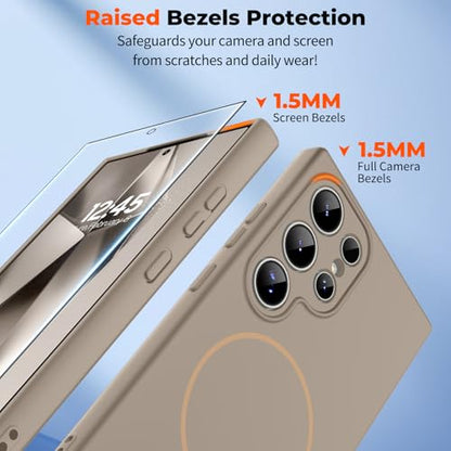 zapica Magnetic for Samsung Galaxy S24 Ultra Case, Desert Gold - color: Desert Gold, size: Samsung Galaxy S24 Ultra 6.8''