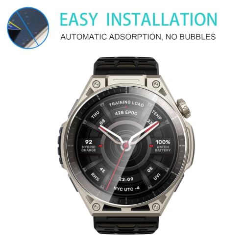 5 Pack Tempered Glass for Amazfit Balance Ultra 49mm Screen Protector,9H Hardness,Ultra Resistant,Anti-Fingerprints,No Bubbles,HD-Clear,Full Coverage Watch Film. - color: Amazfit Balance Ultra