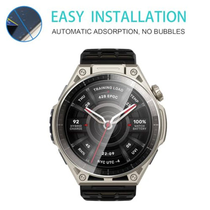 5 Pack Tempered Glass for Amazfit Balance Ultra 49mm Screen Protector,9H Hardness,Ultra Resistant,Anti-Fingerprints,No Bubbles,HD-Clear,Full Coverage Watch Film. - color: Amazfit Balance Ultra
