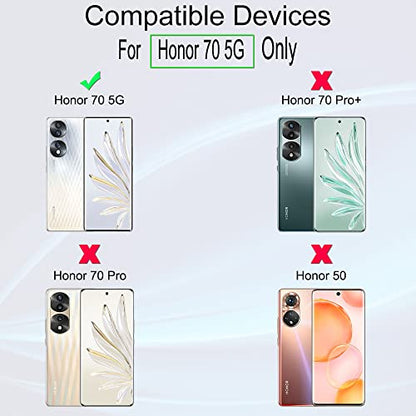 Ibywind for Honor 70 5G Screen Protector,2-Pack,Hydrogel Film with Camera Lens Protector,Easy Installation Tool,Bubble-Free,Fingerprint Unlock Compatible,Anti-Shatter,Anti-Scratch