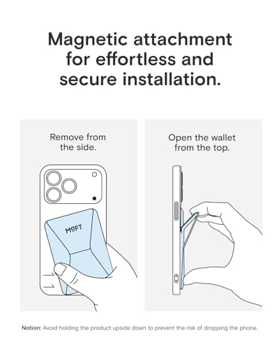 MOFT Magnetic Wallet Stand Compatible with iPhone 18/17/16/15/14/13 Series, Angle Adjustment Magsafe Compatible MOVAS Phone Stand - color: Soothing Mist, size: Standard