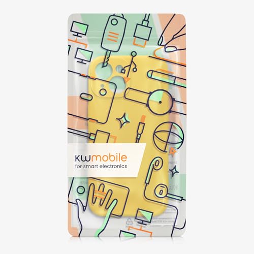 kwmobile Case Compatible with Apple iPhone 15 Case - Slim TPU Silicone Phone Cover - Soft Touch Finish - Radiant Yellow - color: Radiant Yellow, size: iPhone 15