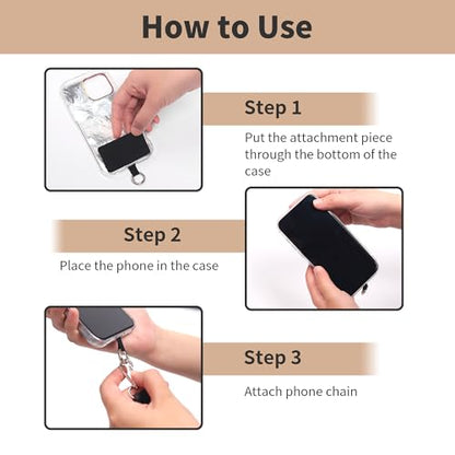 2pcs Clip and Go Strap for Phone with Wallet Crossbody Strap with Pouch - color: Leopard+black