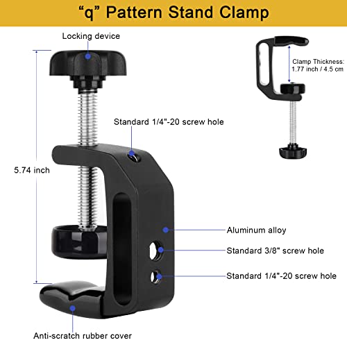 Mippko iPhone Mount for Desk/Table/Rod/Kitchen Cabinet,360°Adjustable Aluminum Alloy Phone Stand,Clip Holder Compatible with 3.5~7.5" iPhone/Nexus/HTC/Huawei/Smartphone - style: iPhone Mount
