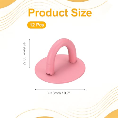 12Pcs Phone Ring Holder (0.7 Inch) - Adhesive Round Shaped Phone Finger Grip Hook Smartphones Keychain Ring Charm Loop for DIY Tablet Case Accessories, Rose Red - color: Rose Red