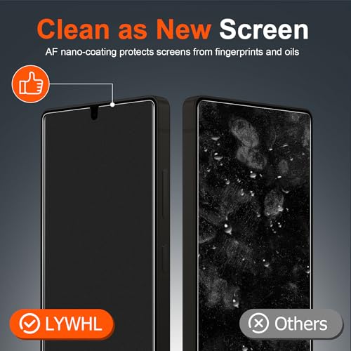 LYWHL 2+2 Pack for Samsung Galaxy S26 Ultra Matte Privacy Screen Protector with Camera Lens Protector, Anti-Glare Anti-Fingerprint Anti-Spy S26 Ultra Film[Not Glass], Support Fingerprint Unlock - size: Samsung Galaxy S26 Ultra