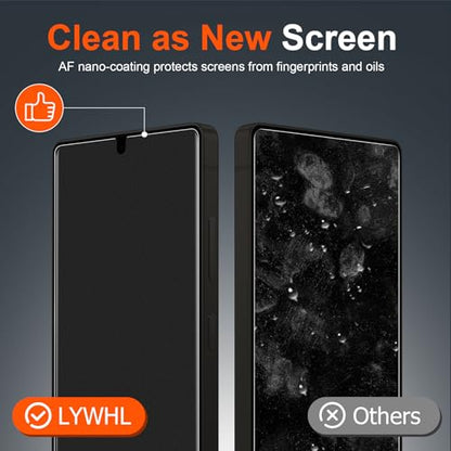 LYWHL 2+2 Pack for Samsung Galaxy S26 Ultra Matte Privacy Screen Protector with Camera Lens Protector, Anti-Glare Anti-Fingerprint Anti-Spy S26 Ultra Film[Not Glass], Support Fingerprint Unlock - size: Samsung Galaxy S26 Ultra