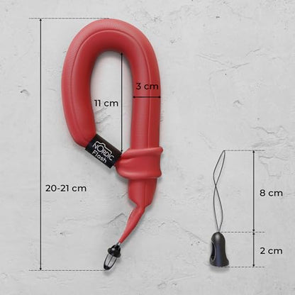 Waterproof Phone & Camera Float Wrist Strap for Underwater | Waterproof Float Strap Compatible with GoPro Hero 13, Insta360 X4, DJI Action 5 Pro, iPhone, OM System TG-7 & Kodak WPZ2 - color: Red Blaze