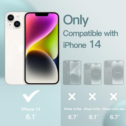 JETech Silicone Case for iPhone 14, Succulent | Silky Soft Touch, Shockproof Protection, Scratch Resistant, Microfiber Lining - color: Succulent, size: iPhone 14