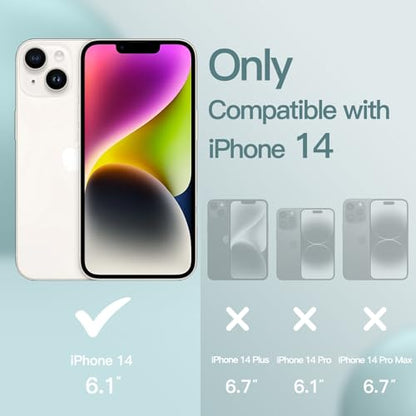 JETech Silicone Case for iPhone 14, Succulent | Silky Soft Touch, Shockproof Protection, Scratch Resistant, Microfiber Lining - color: Succulent, size: iPhone 14