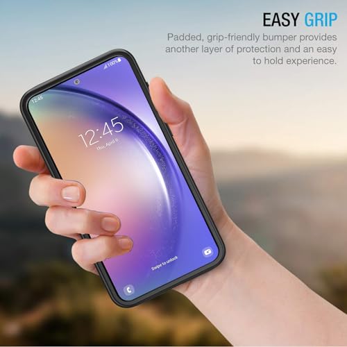 Battery Case for Galaxy A54,Enhanced [12000mAh]Ultra Thin Portable Protective Qi Wireless Charging Case Compatible with Galaxy A54 (6.4inch) Rechargeable Extended Battery Charger Case (Black) - size: for Galaxy A54