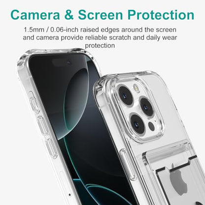 for iPhone 16 Pro Max Clear Wallet Case with an RFID Blocking Card, Holds 1-2 Credit Cards, Anti-Yellowing, Hybrid Protective Phone Case with Card Holder, 6.9" 2024 - color: RFID BC Clear, size: iPhone 16 Pro Max