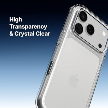 RhinoShield Clear Phone Case for iPhone 17 Pro | Anti-Yellowing, Transparent, High Clarity, Shockproof, Military Grade Drop Protection - color: Ash Black, size: iPhone 17 Pro