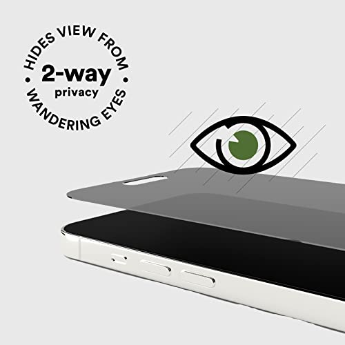 BodyGuardz Pure 3 Privacy Screen Protector for iPhone 14 Pro Max, 2-Way Privacy Technology With Maximum Strength 9H Anti-Spy Tempered Glass, Easy Installation, Perfect Touch Sensitivity