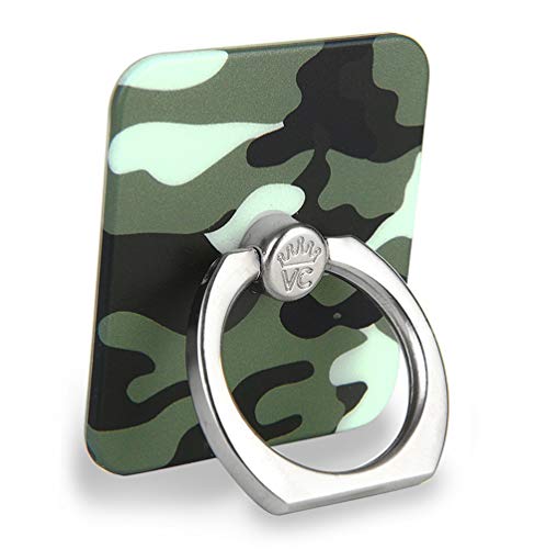 Velvet Caviar Cell Phone Ring Holder - Finger Ring & Stand - Improves Phone Grip Compatible with iPhone, Galaxy and Most Cases (Except Silicone/Leather) - Green Camo - color: Green Camo