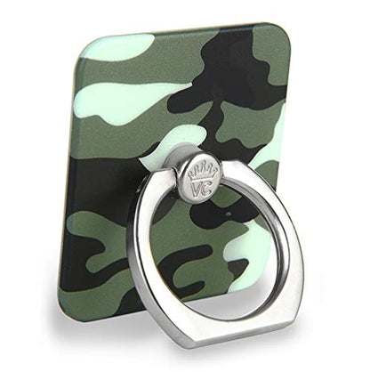 Velvet Caviar Cell Phone Ring Holder - Finger Ring & Stand - Improves Phone Grip Compatible with iPhone, Galaxy and Most Cases (Except Silicone/Leather) - Green Camo - color: Green Camo