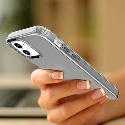 Phone Case for iPhone 12 Clear, [Crystal Clear][Non-Yellowing] Slim Shockproof Reinforced Drop Protective Flexible TPU Back Cover Phone Case for iPhone 12 Protective Case(Black) - color: Black