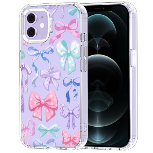 MOSNOVO Case for iPhone 12 & iPhone 12 Pro, [Buffertech 6.6ft Military-Grade Drop Protection] [Anti Peel Off Tech] Clear TPU Bumper Phone Case Cover Design - Bows - color: Clear - Bows, size: iPhone 12 / iPhone 12 Pro
