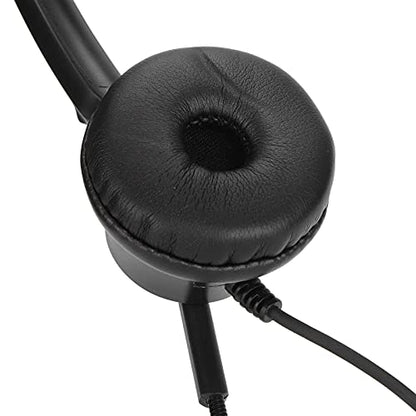 RiToEasysports Noise Cancelling Headset, Lightweight Comfortable Single Ear Telephone Headset 2.5mm Wired for Landline Phones for Call Center Agents Office Workers Customer Service Professionals