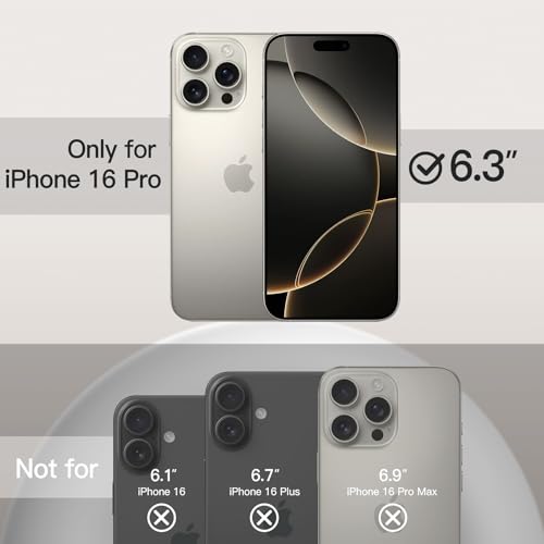 JETech Silicone Case for iPhone 16 Pro, Natural Titanium | Silky Soft Touch, Shockproof Protection, Scratch Resistant, Microfiber Lining - color: Natural Titanium, size: iPhone 16 Pro