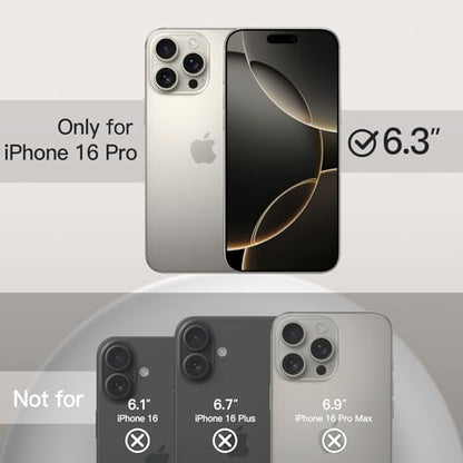 JETech Silicone Case for iPhone 16 Pro, Natural Titanium | Silky Soft Touch, Shockproof Protection, Scratch Resistant, Microfiber Lining - color: Natural Titanium, size: iPhone 16 Pro