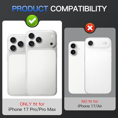 Suoman for iPhone 17 Pro/Pro Max Camera Lens Protector-Grey - color: Glitter-Grey