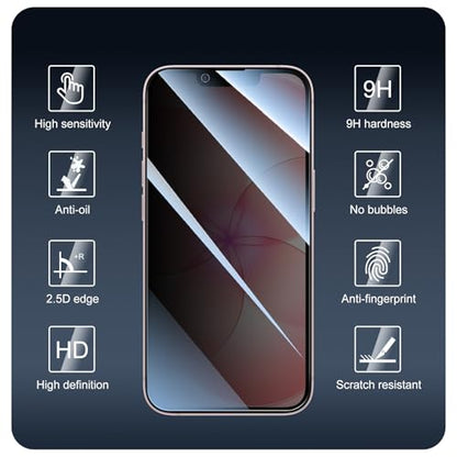 3+3+1-Pack, Privacy Screen Protector and Camera Lens Protector for iPhone 16e/17e with Installation Alignment Aid, Anti-Spy Tempered Glass Film, Dark Private Black Protection, Anti-Scratch - size: 17e/16e Black 3+3+Align