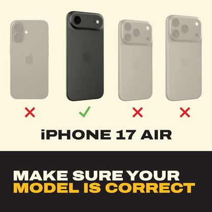 DEWALT Heavy Duty 2Pack Privacy Screen Protector Compatible with iPhone 17 Air Dynamic Island, Sensor Protection, AntiSpy Tempered Glass [9H Hardness] Case Friendly High Response, HD Quality - size: iPhone 17 AIR